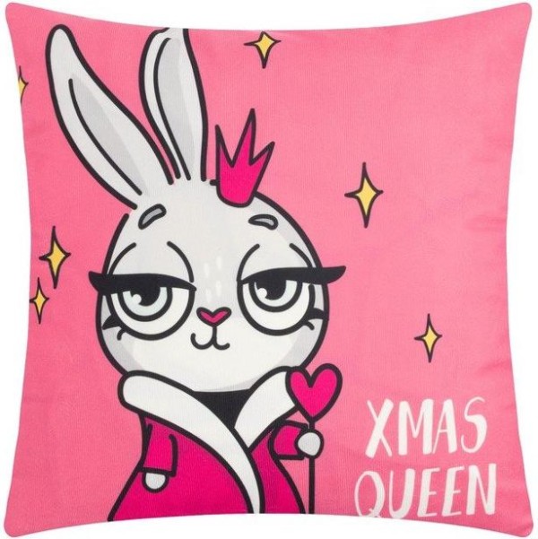 Наволочка Этель "Xmas queen", 40*40 см, 100 п/э, велюр