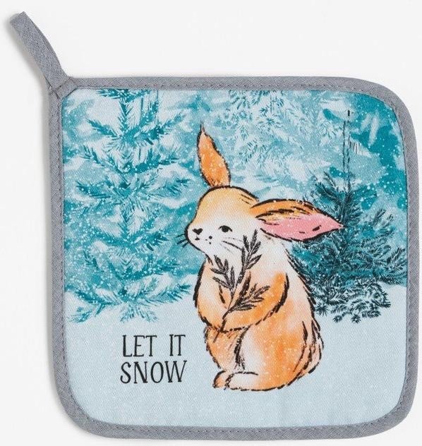 Прихватка «Let it snow» 19х19 см, саржа, 100% х/л, ватин 250 г/м2